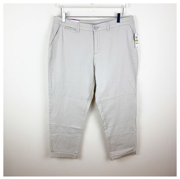 Style & Co Khaki Boyfriend Midrise Casual Pants‎ - Picture 2 of 14